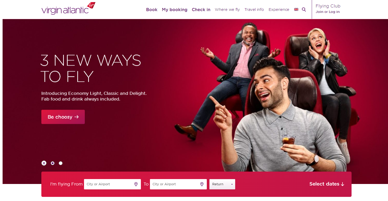 维珍航空Virgin Atlantic Airways官网-维珍航官方网站